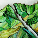 Healing Mountain -Mosaic on wood